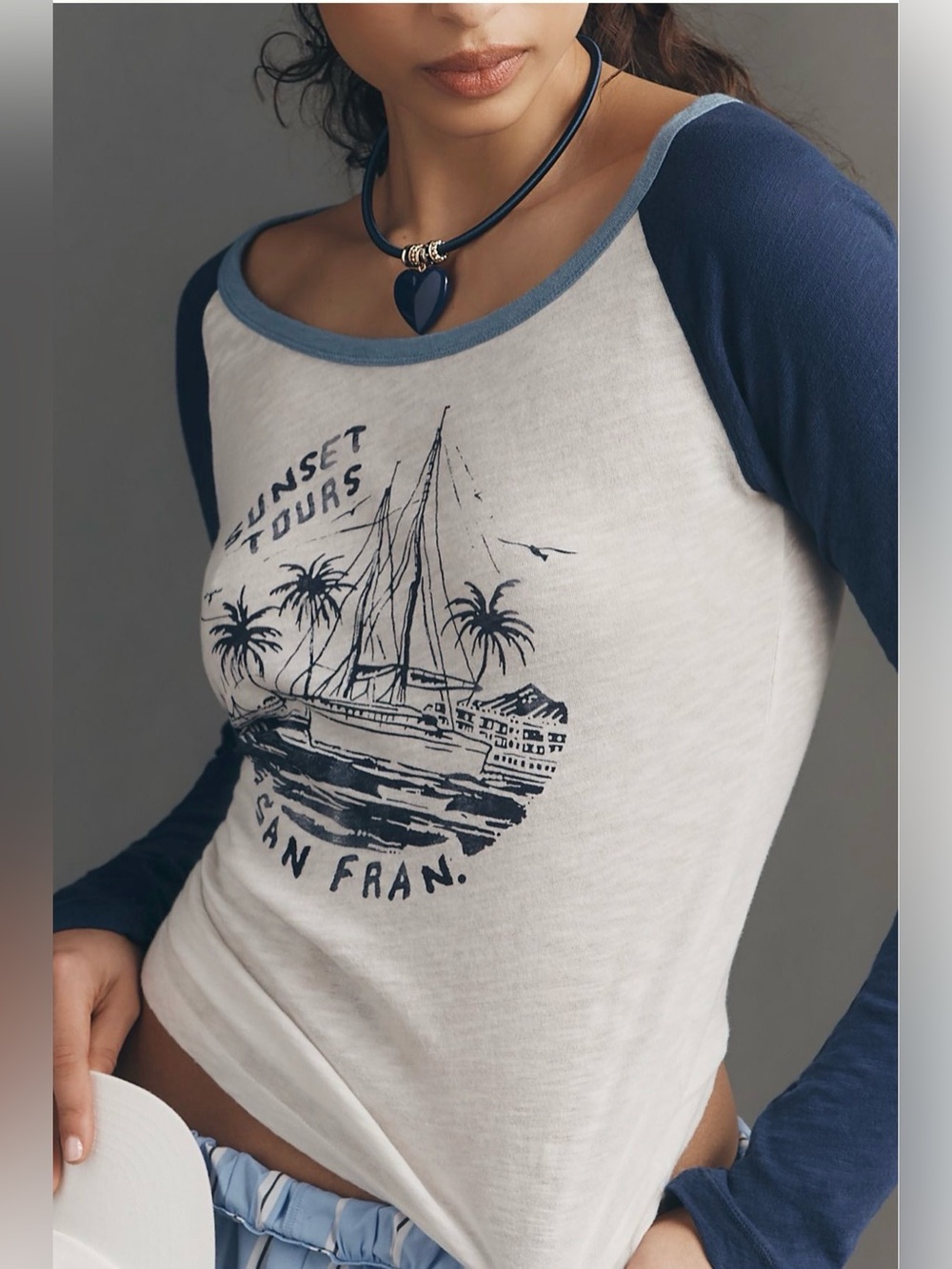 Anthropologie Pilcro Heritage Ringer Long-Sleeve Tee - Picture 3 of 14